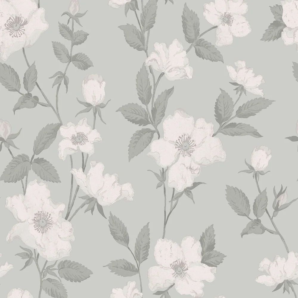 Fleurir Timeless Archive Smoke Green Laura Ashley Wallpaper 114917