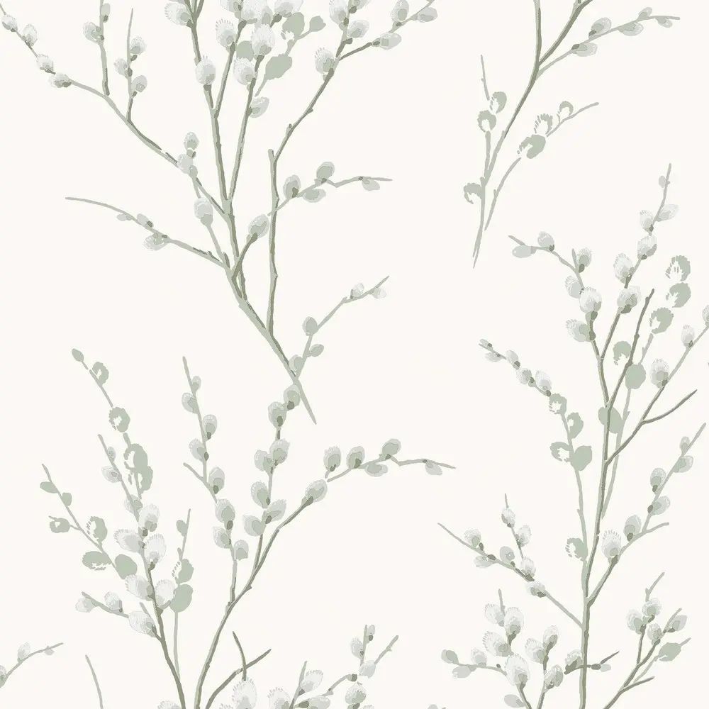 Pussy Willow Sage Green Sprigs Laura Ashley Wallpaper 130115 Pussy Willow Sage Green Sprigs Laura Ashley Wallpaper 130115