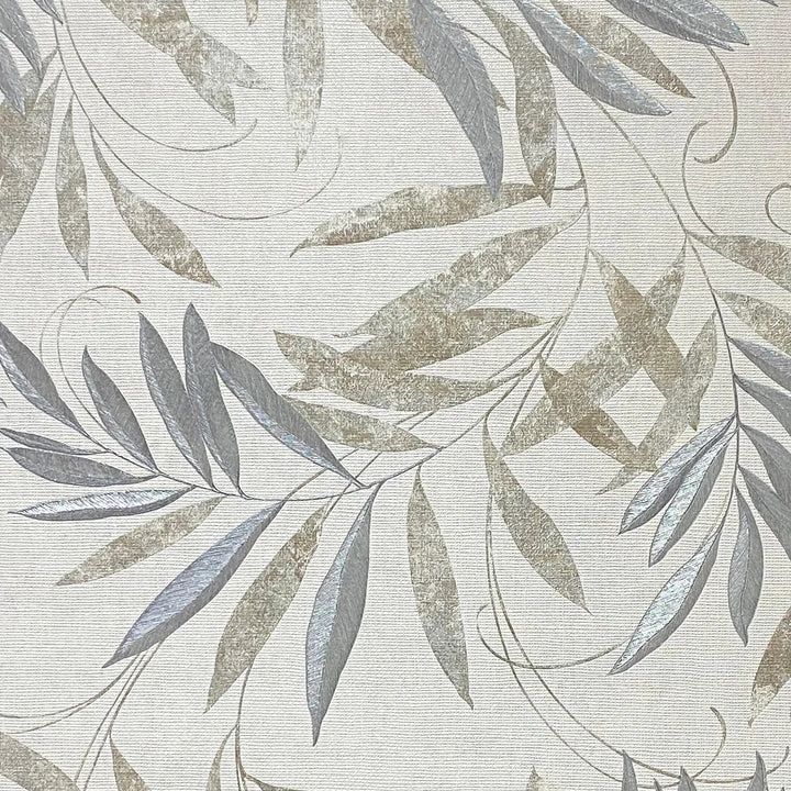 Luxury Leaf Natural Grey Wallpaper 299300