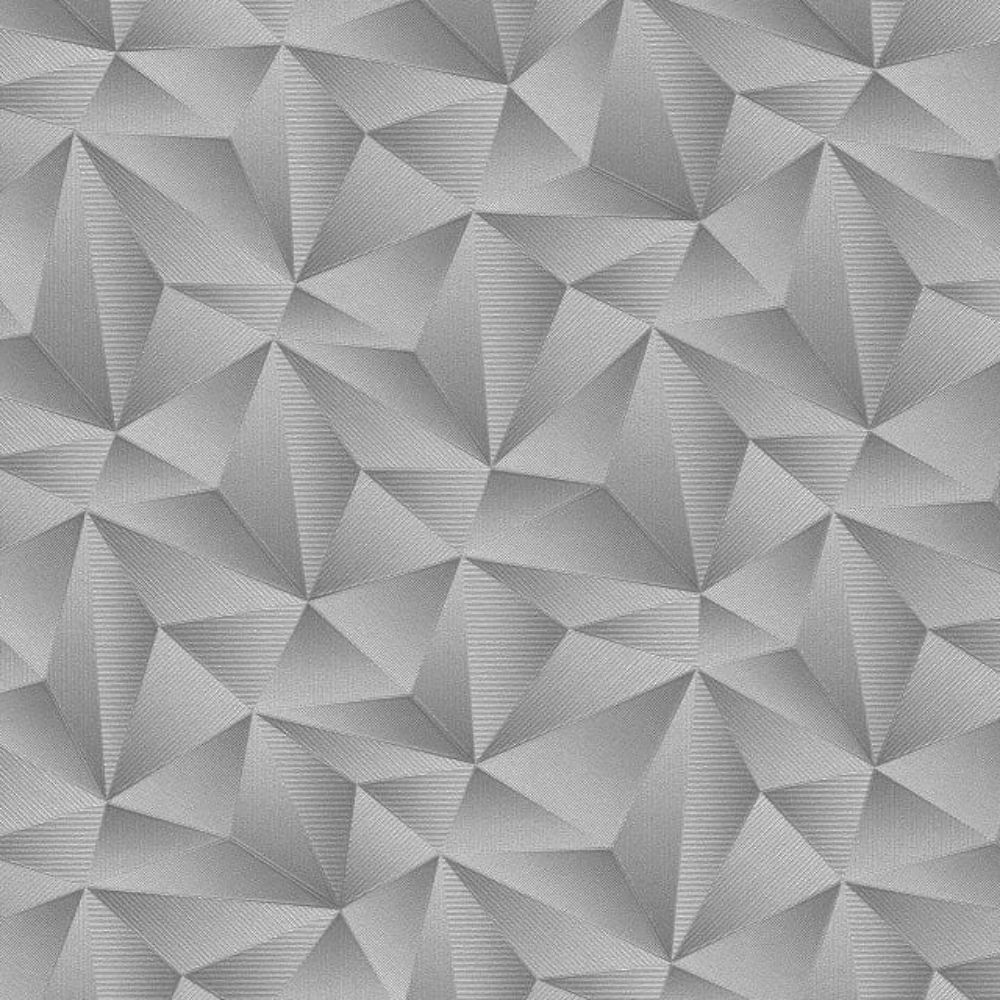 Spotlight Geometric Silver 3D Effect Wallpaper 10106-34