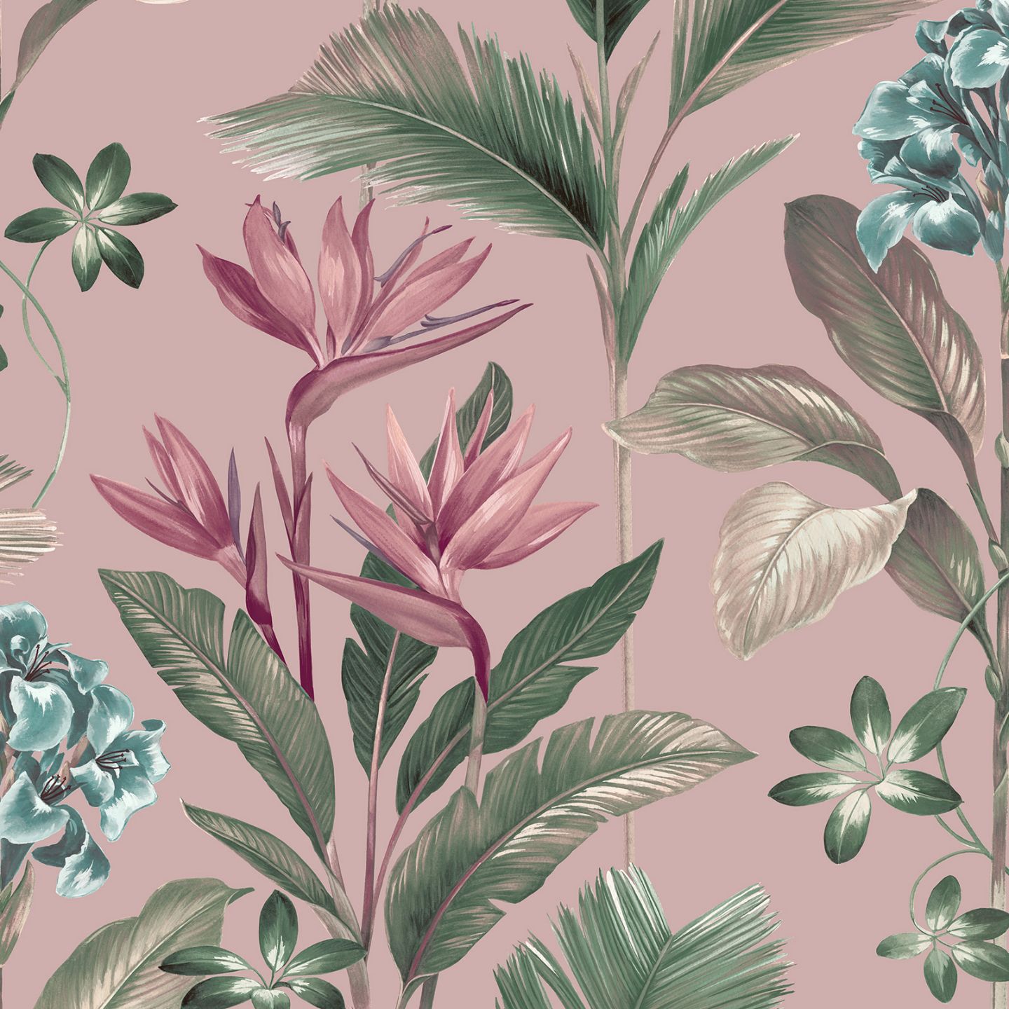 Oliana Floral Blush Pink Wallpaper 8485