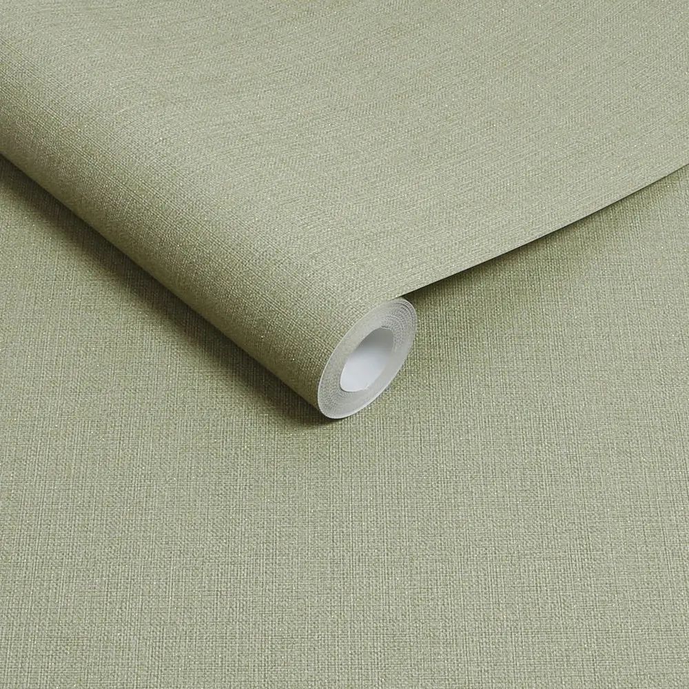 Boutique Breeze Texture Green Shimmer Vinyl Wallpaper 128027