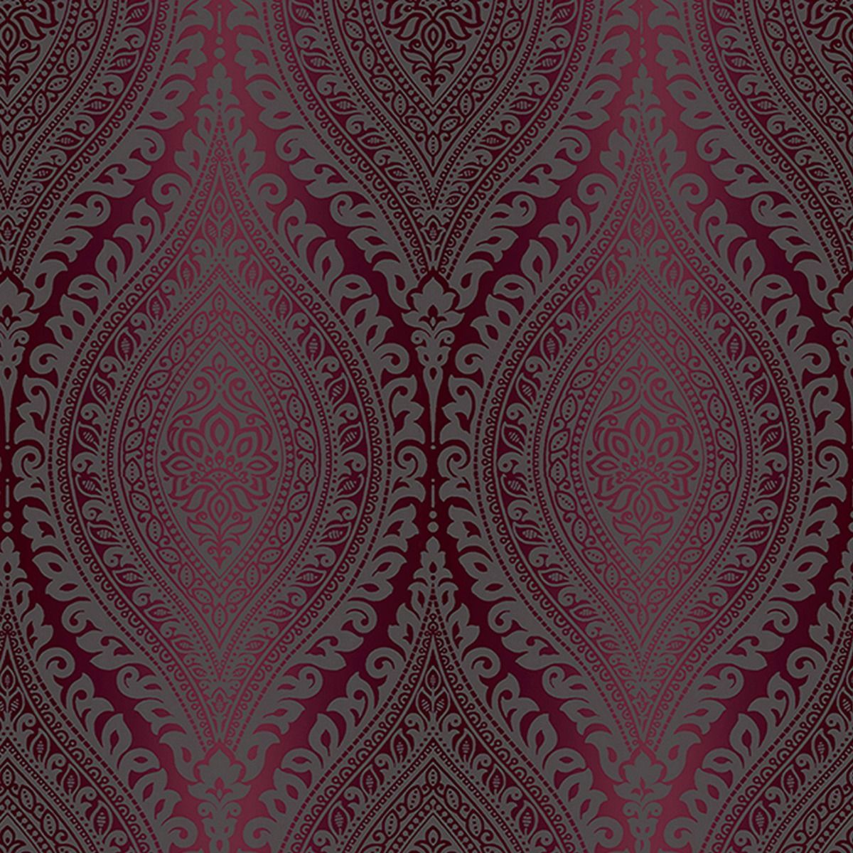 Kismet Damask Plum Wallpaper A17705