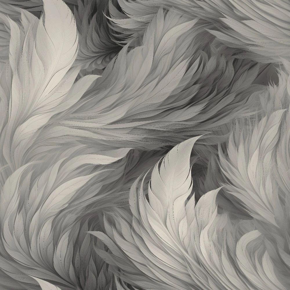 Plumes Large Feathers Abstract Shimmer Black Wallpaper 217503
