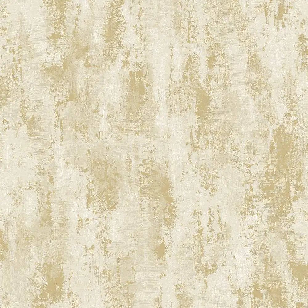 Venetian Texture Cream & Gold Metallic Plain Wallpaper A75801