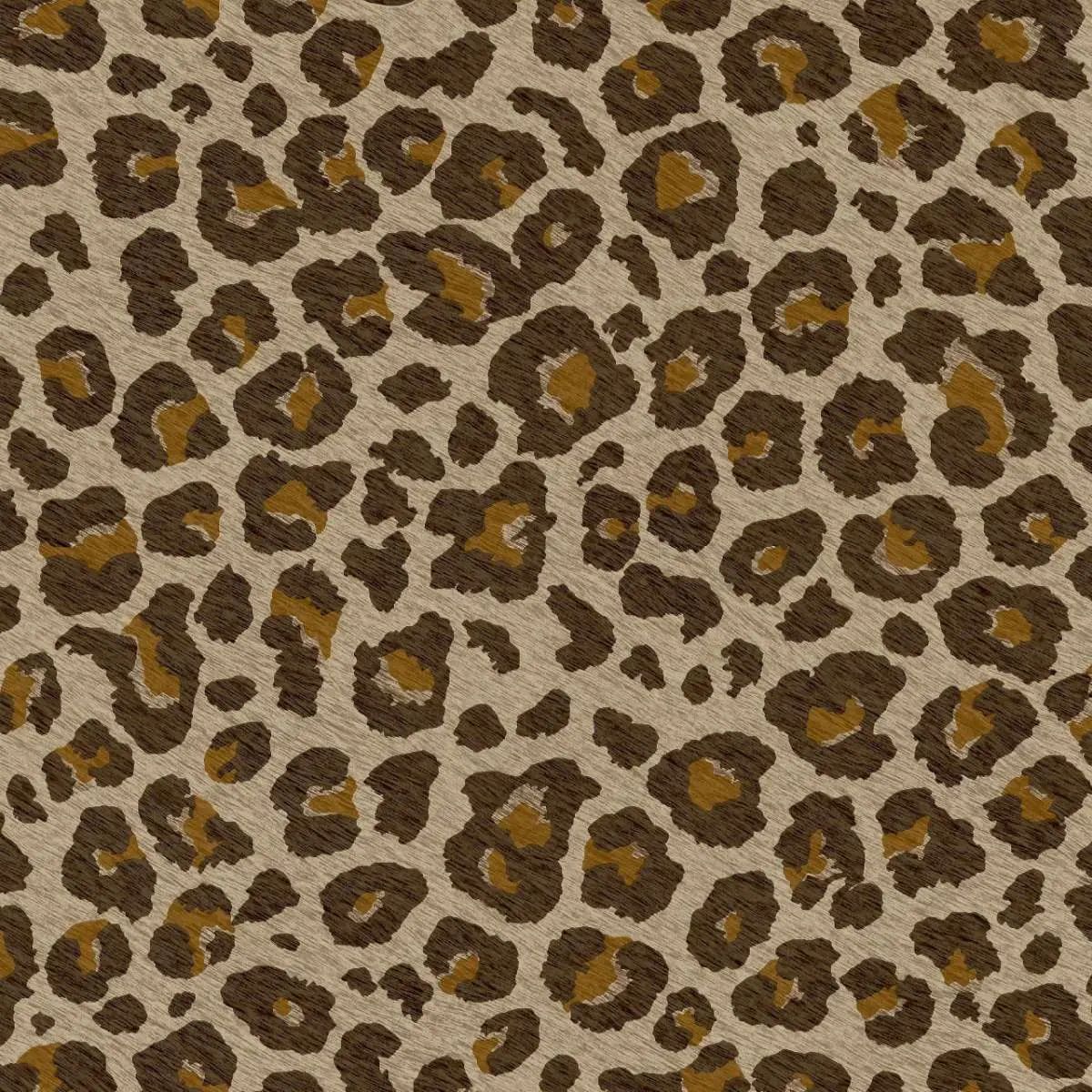 Leopard Print Chocolate Brown & Gold Wallpaper by Paul Moneypenny A86302