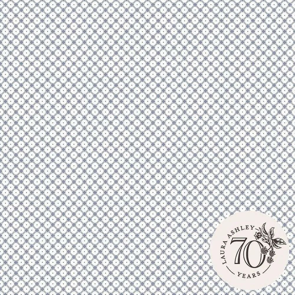 Wickerwork Timeless Lined Lattice Dark Seaspray Blue Laura Ashley Wallpaper 120135