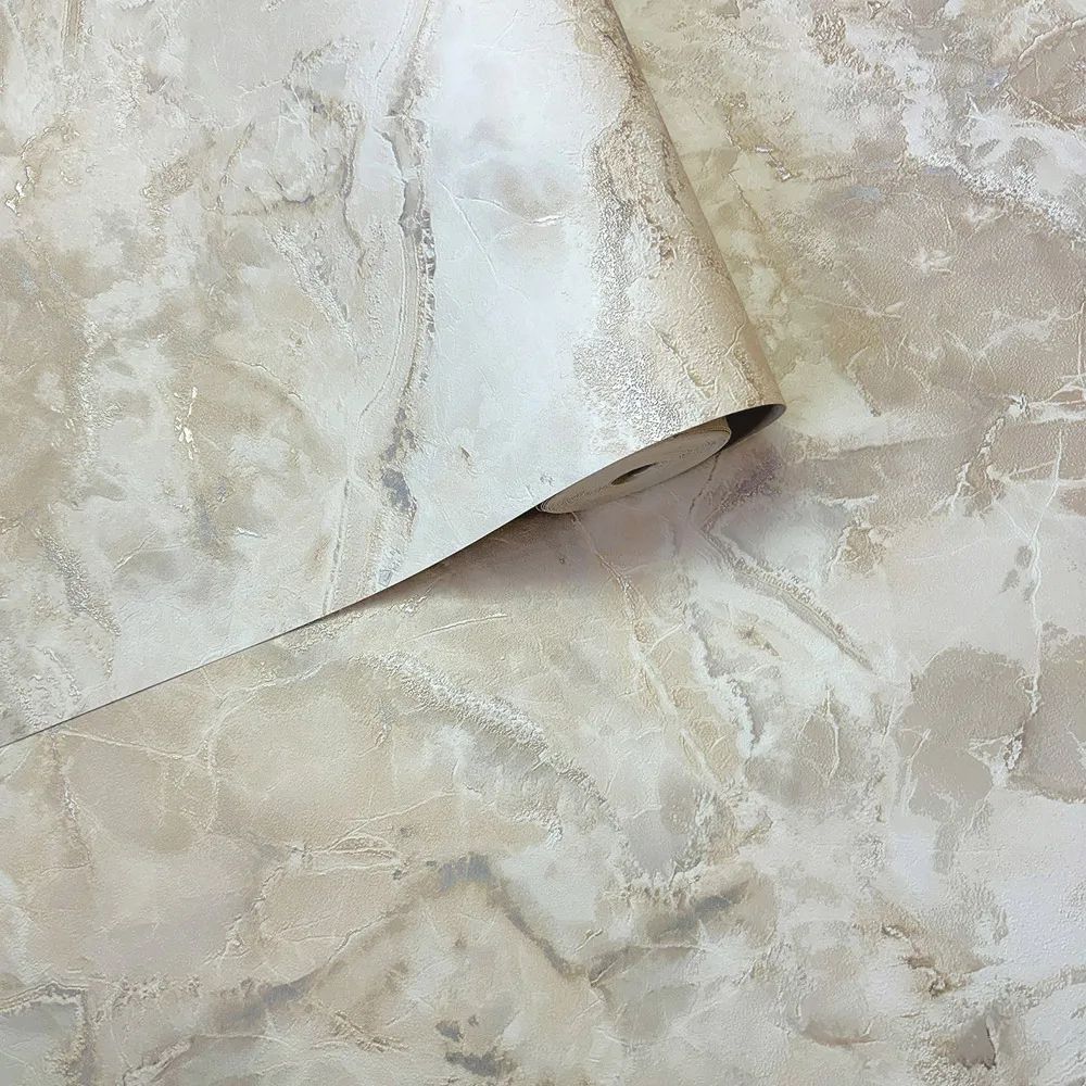 Carlotta Marble Greige Italian Vinyl Wallpaper 400303