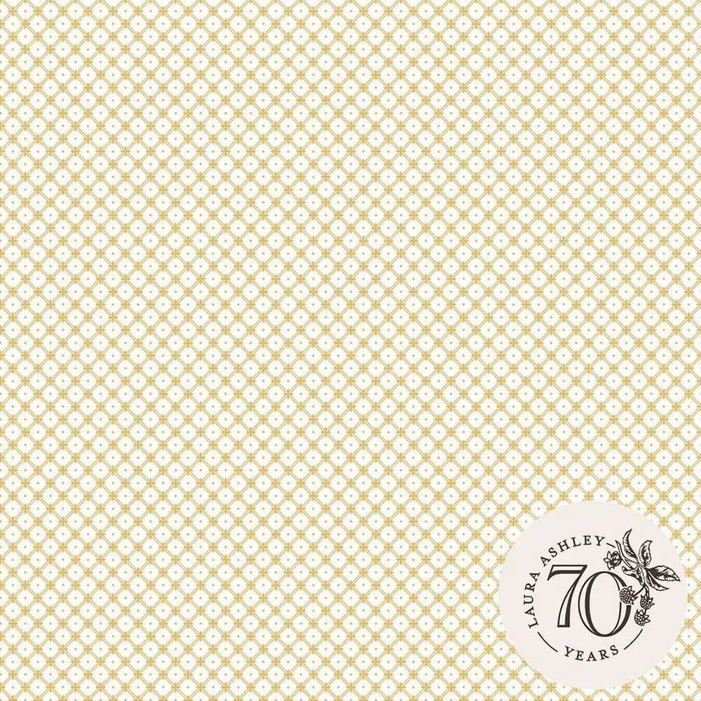 Wickerwork Timeless Lined Lattice Pale Ochre Yellow Laura Ashley Wallpaper 119849