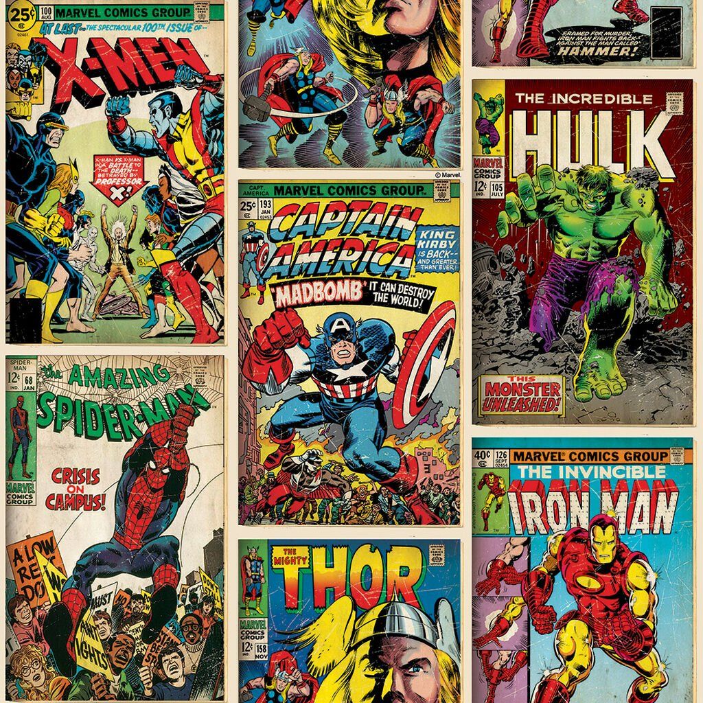 Marvel Action Heroes Children's Wallpaper 70-238