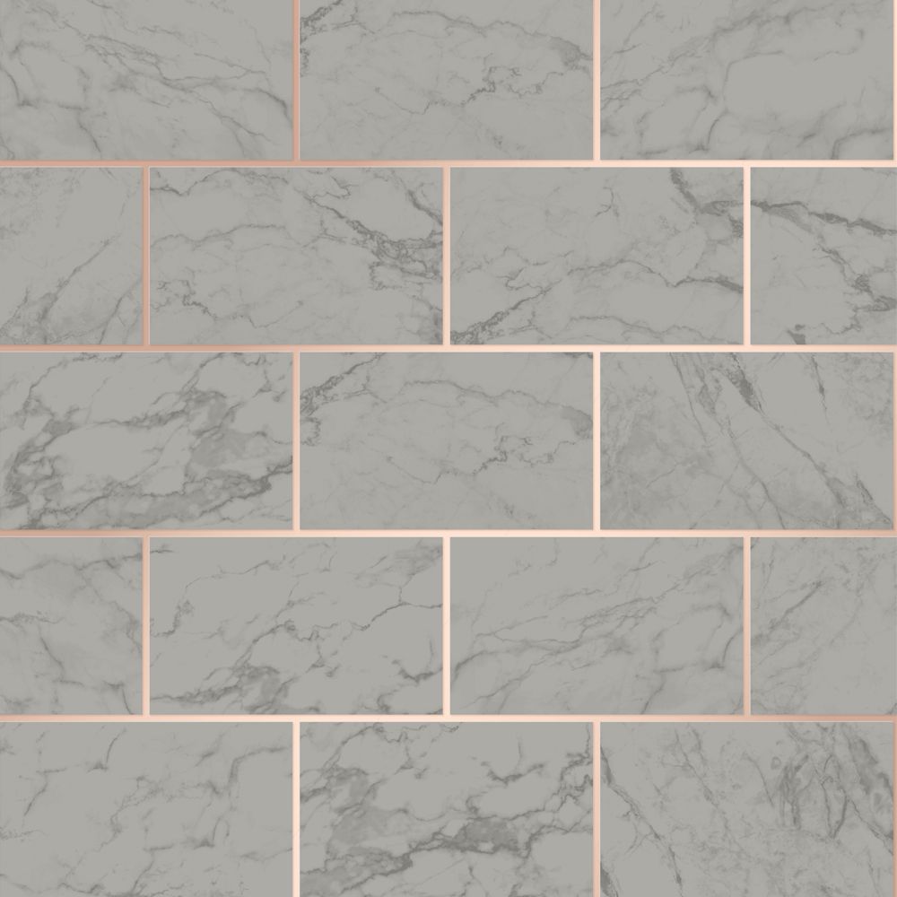 Metro Brick Charcoal Kitchen & Bathroom Wallpaper M1511