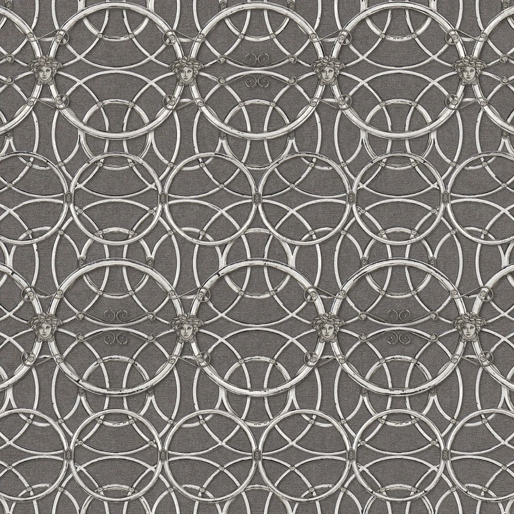 La Scala Del Palazzo Charcoal Luxury Vinyl Wallpaper 370495