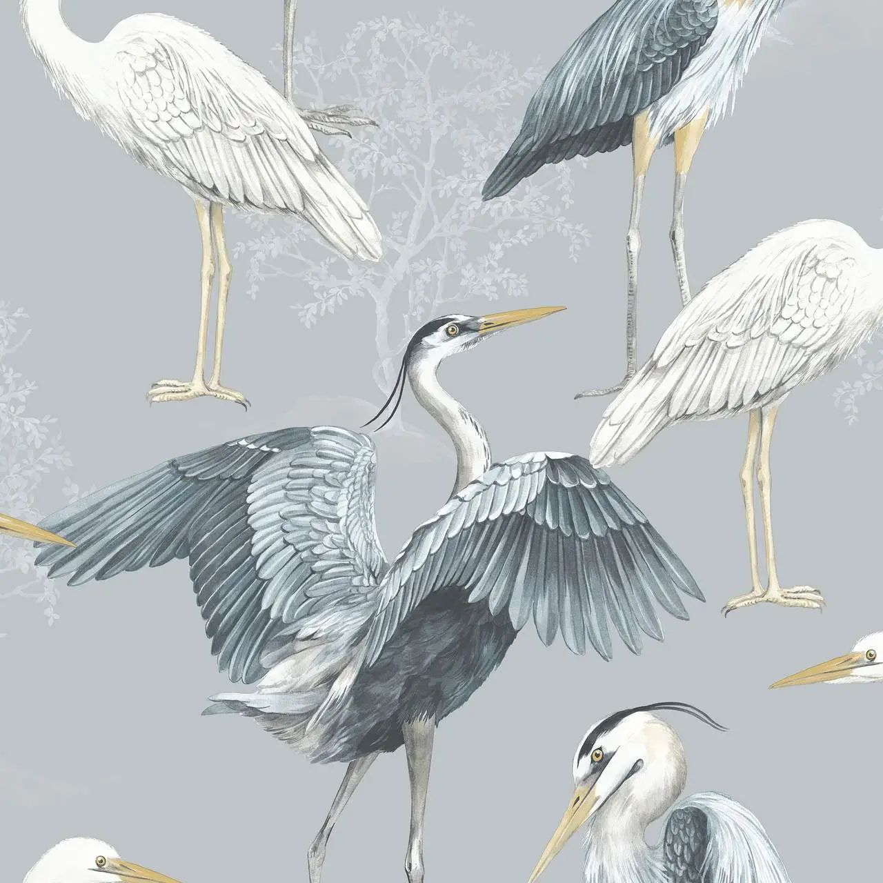 Dimension Heron Bird Blue Wallpaper 283944