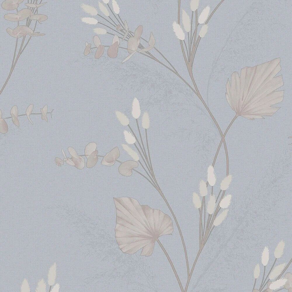 Amarante Bunny Tails Slate Blue Holden Opus Vinyl Wallpaper 36252