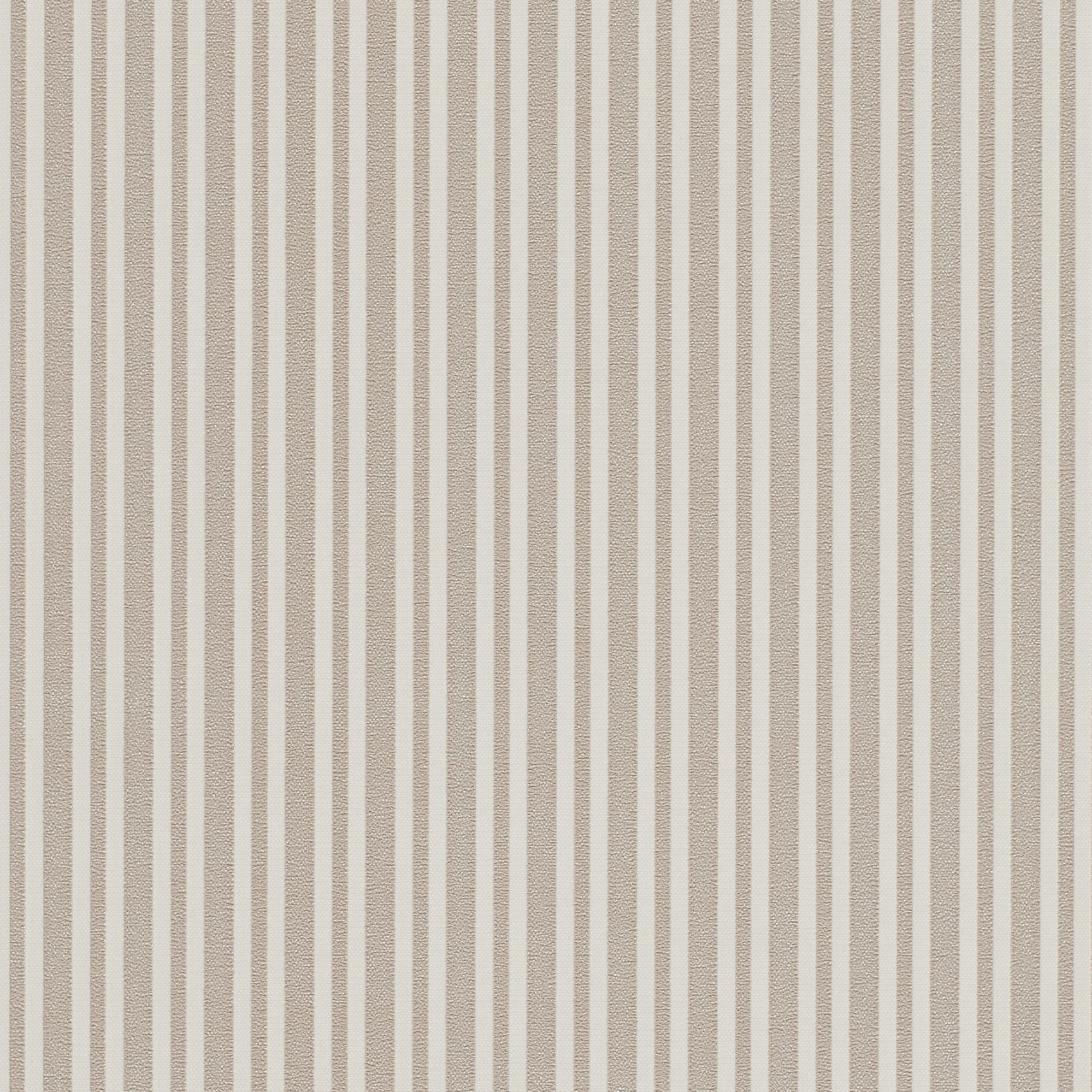 Bremen Stripe Rose Gold & White Blown Vinyl Wallpaper 13397-20