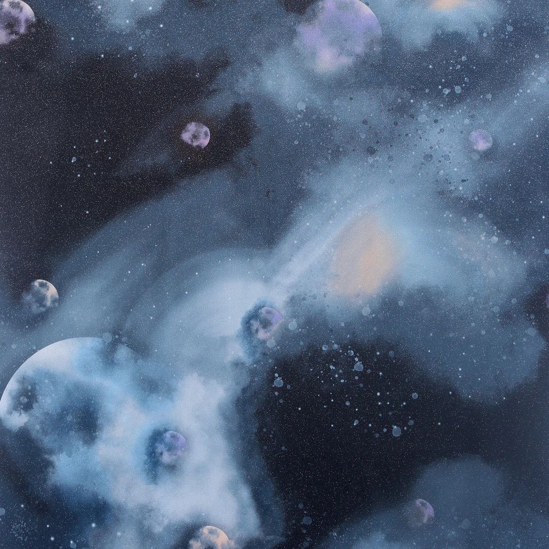 Out of This World Navy Solor System Children's Wallpaper 251903