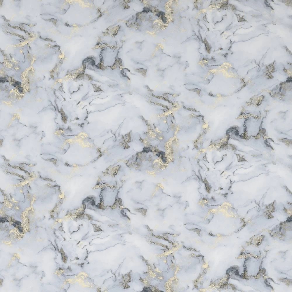 Bahia Marble Effect Mono & Gold Wallpaper 923001
