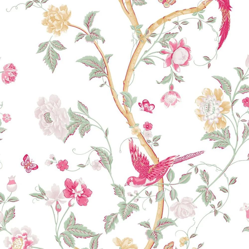Summer Palace Birds Peony Laura Ashley Wallpaper 115254