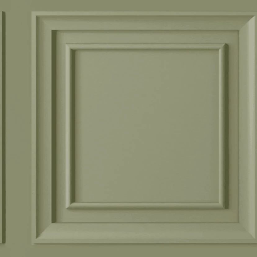 Fresco Wood Panel Sage Green Wallpaper 115077