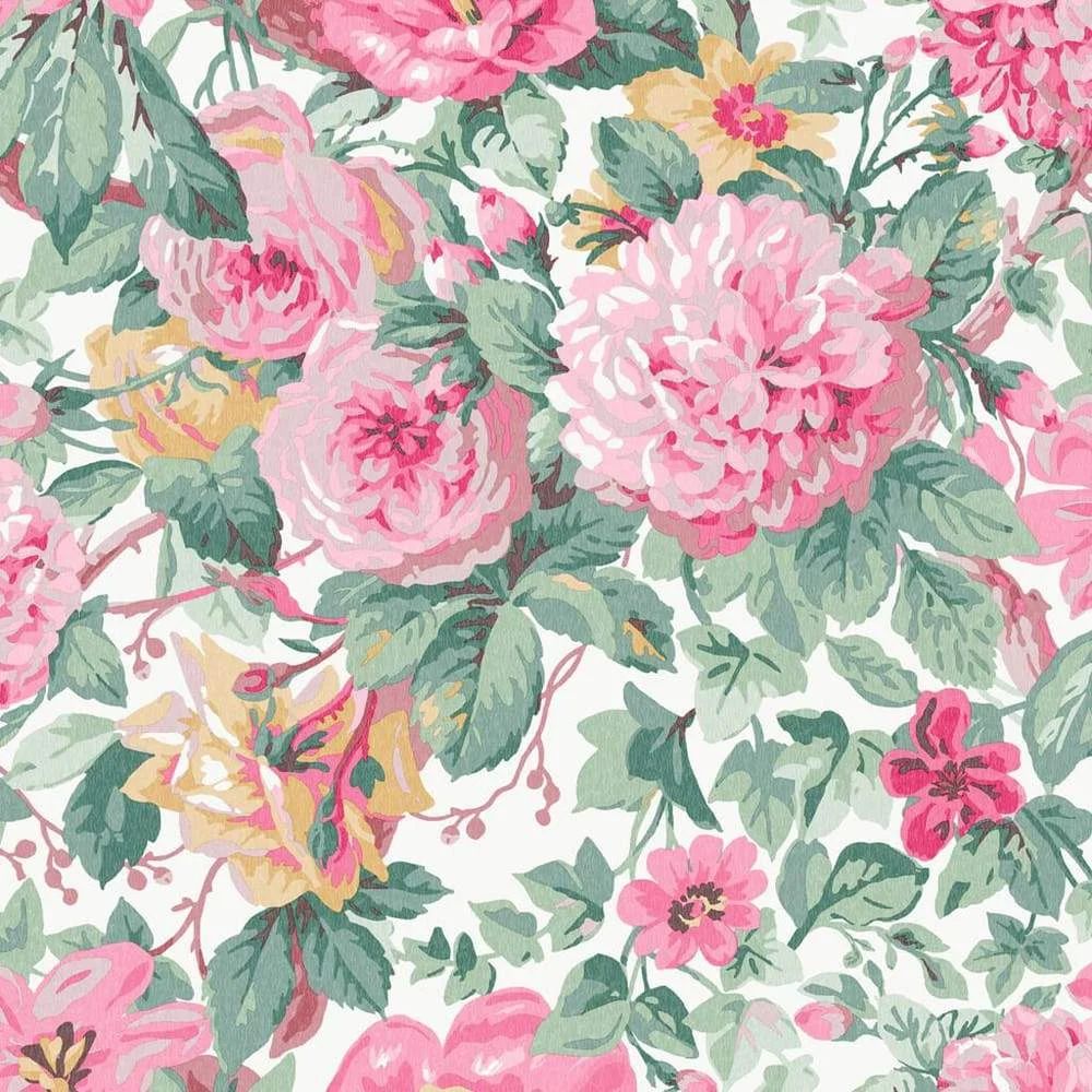 Aveline Rose Floral Laura Ashley Wallpaper 115263