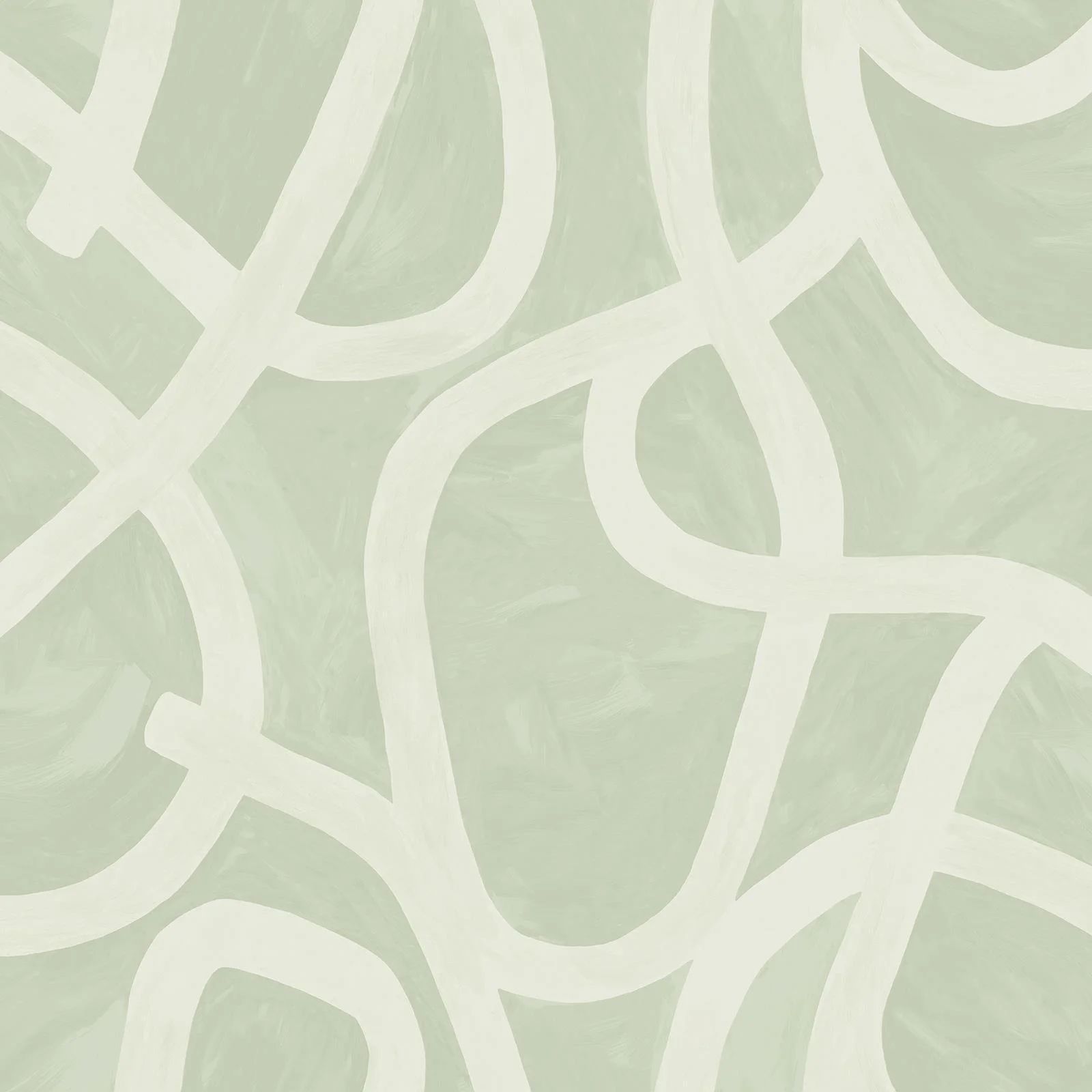 Squiggle Doodle Sage Conversational Wallpaper 13461