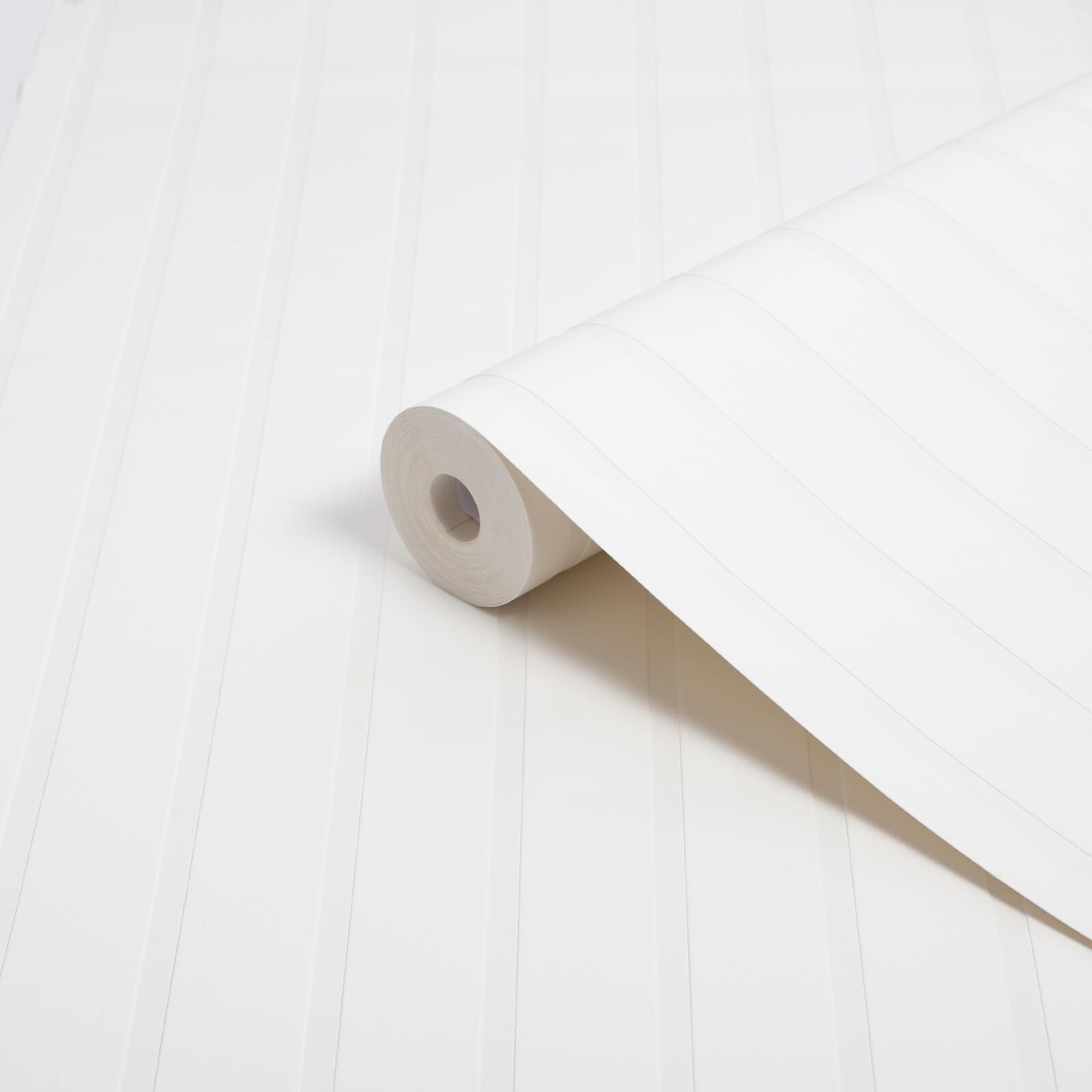 White Slat Panel Superfresco White Paintable Wallpaper 119169