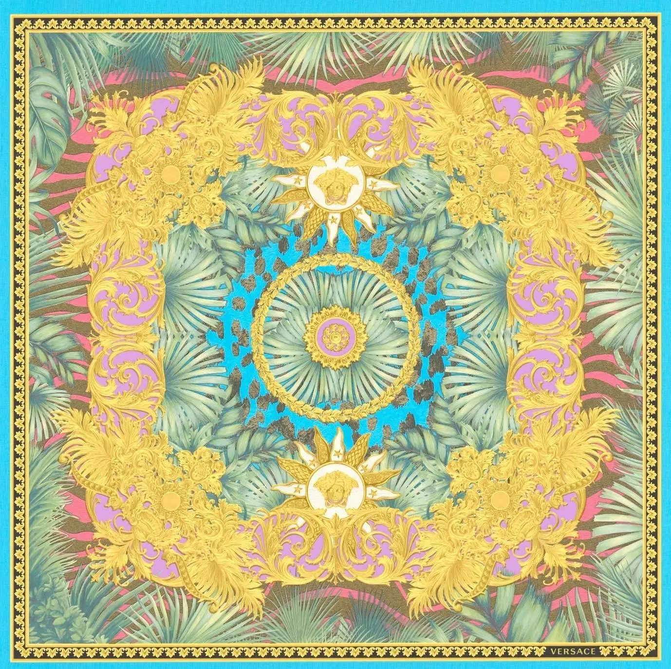 Giovanni Jungle Baroque Panel Luxury Vinyl Wallpaper 387031