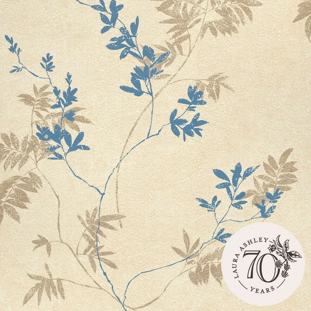 Mari Bamboo Leaves Gold Laura Ashley Archive Wallpaper 119841