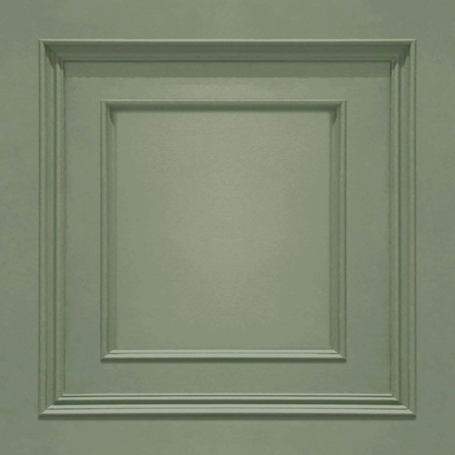 Amara Panel Effect Sage Green Italian Wallpaper 7400