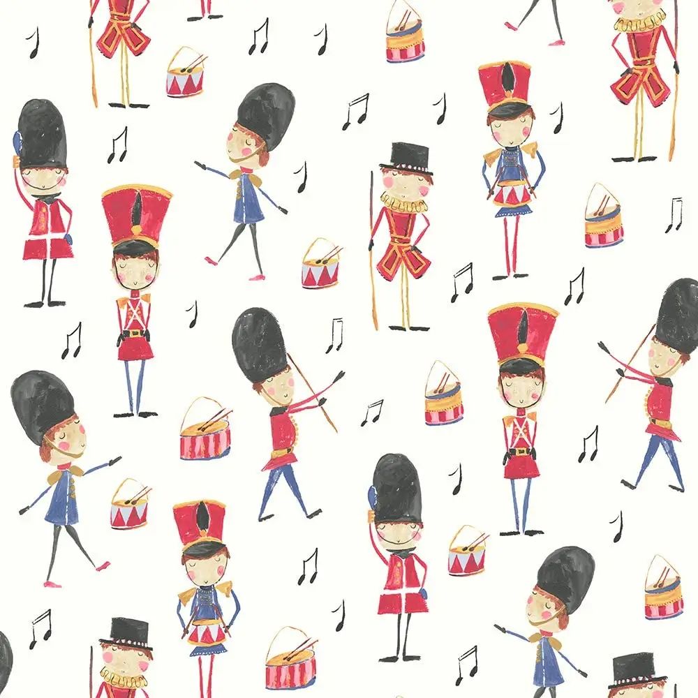 Drummer Boy Red Blue Children's Wallpaper 696003