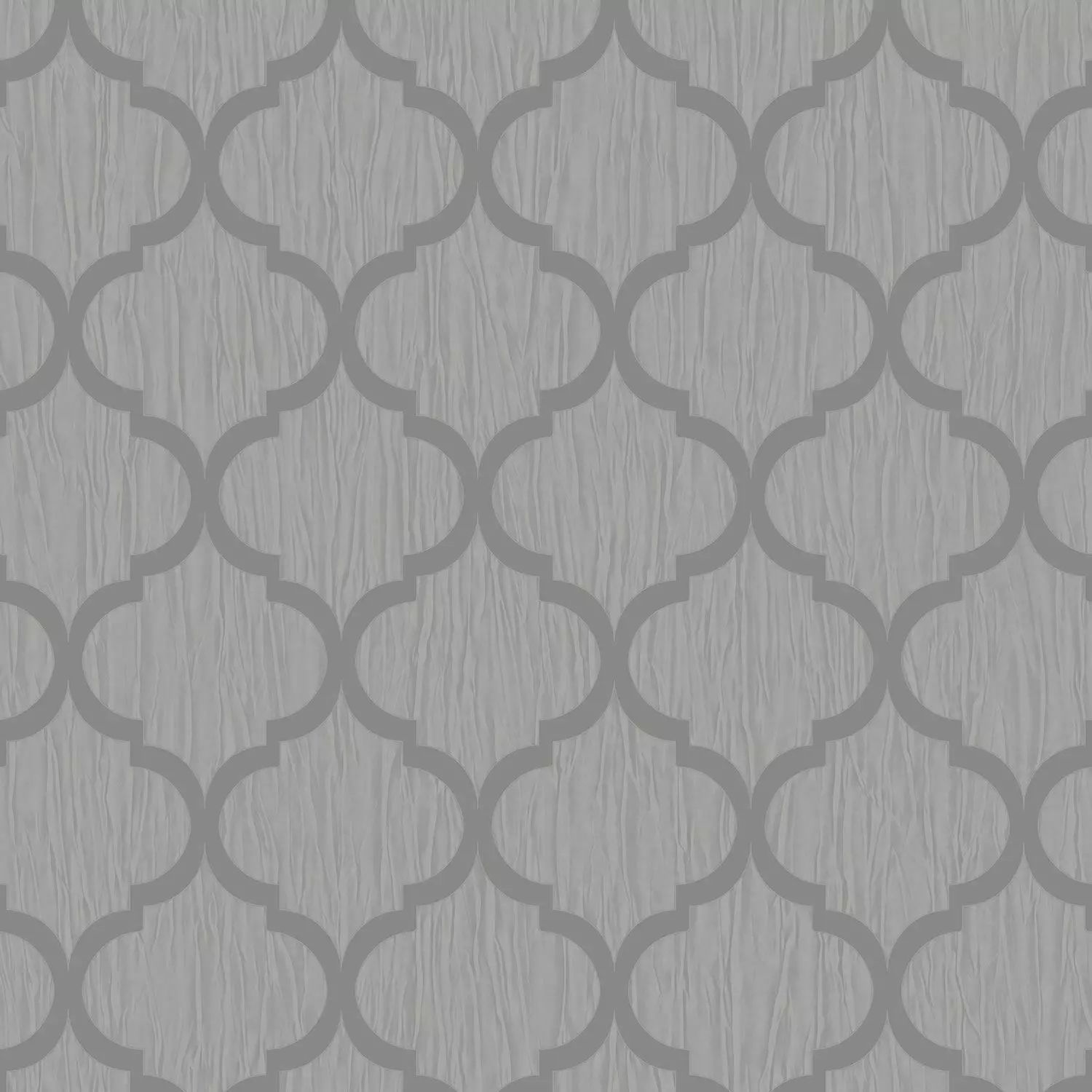 Crystal Trellis Grey & Silver Geometric Wallpaper 8897