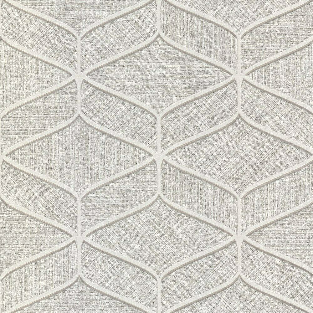 Luciano Geometric Beige Italian Vinyl Wallpaper 3853