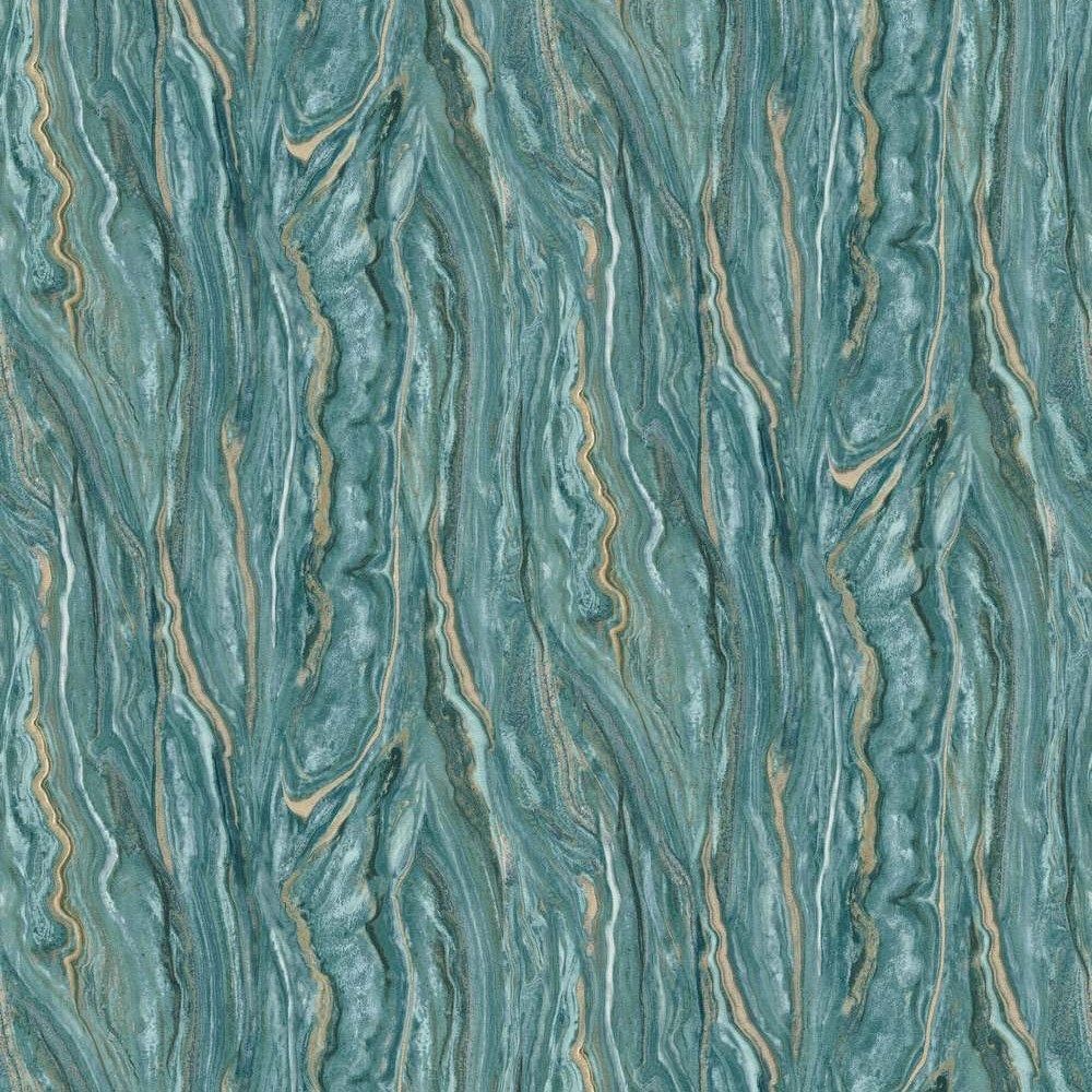 Elle Decoration Teal Marble Wallpaper 10149-36