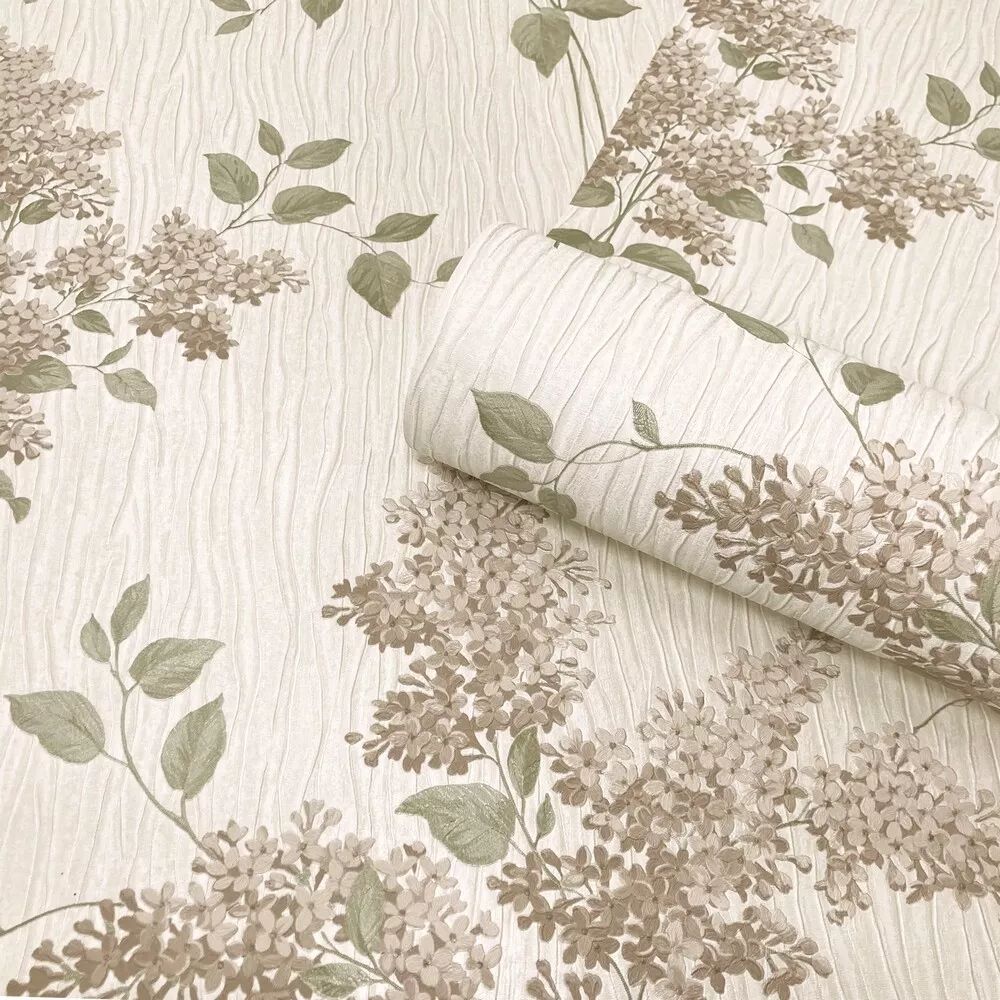 Tiffany Fiore Sage Luxury Italian Vinyl Wallpaper 41340