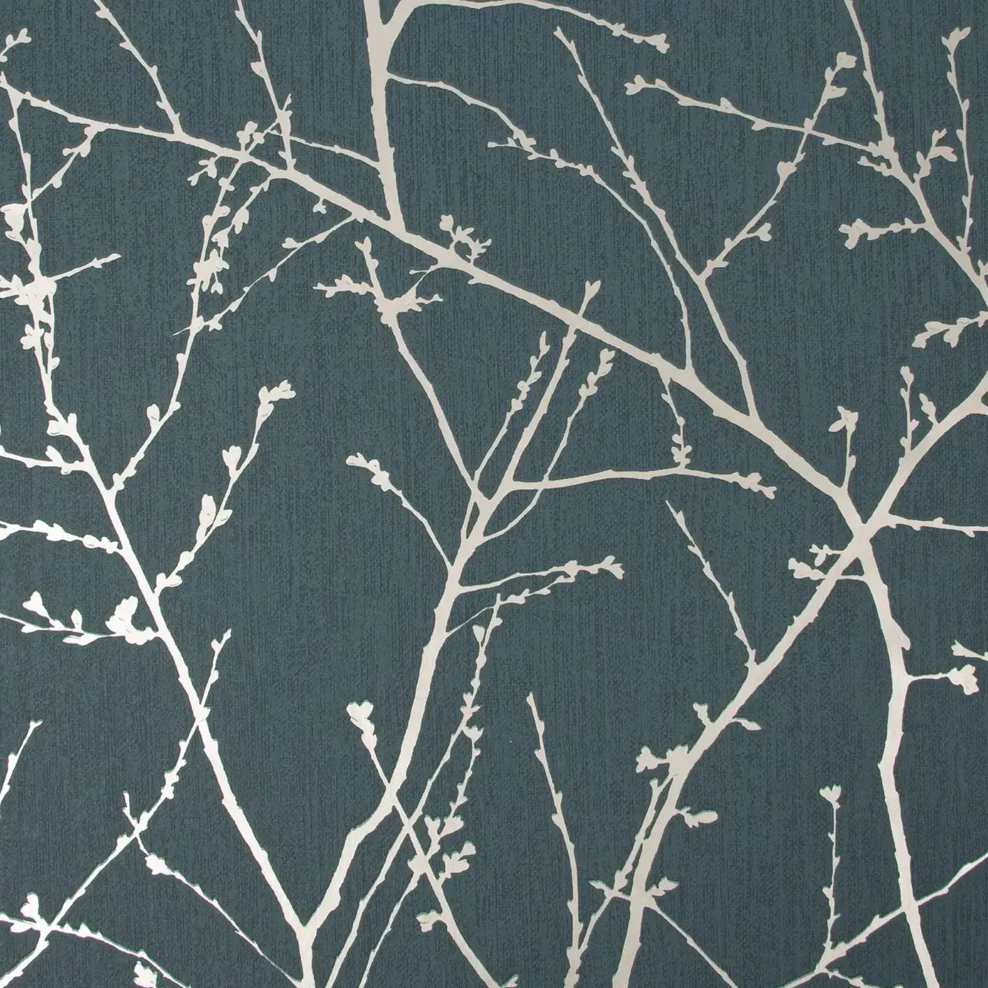 Innocence Twig Green & Copper Calico Textured Wallpaper 108617