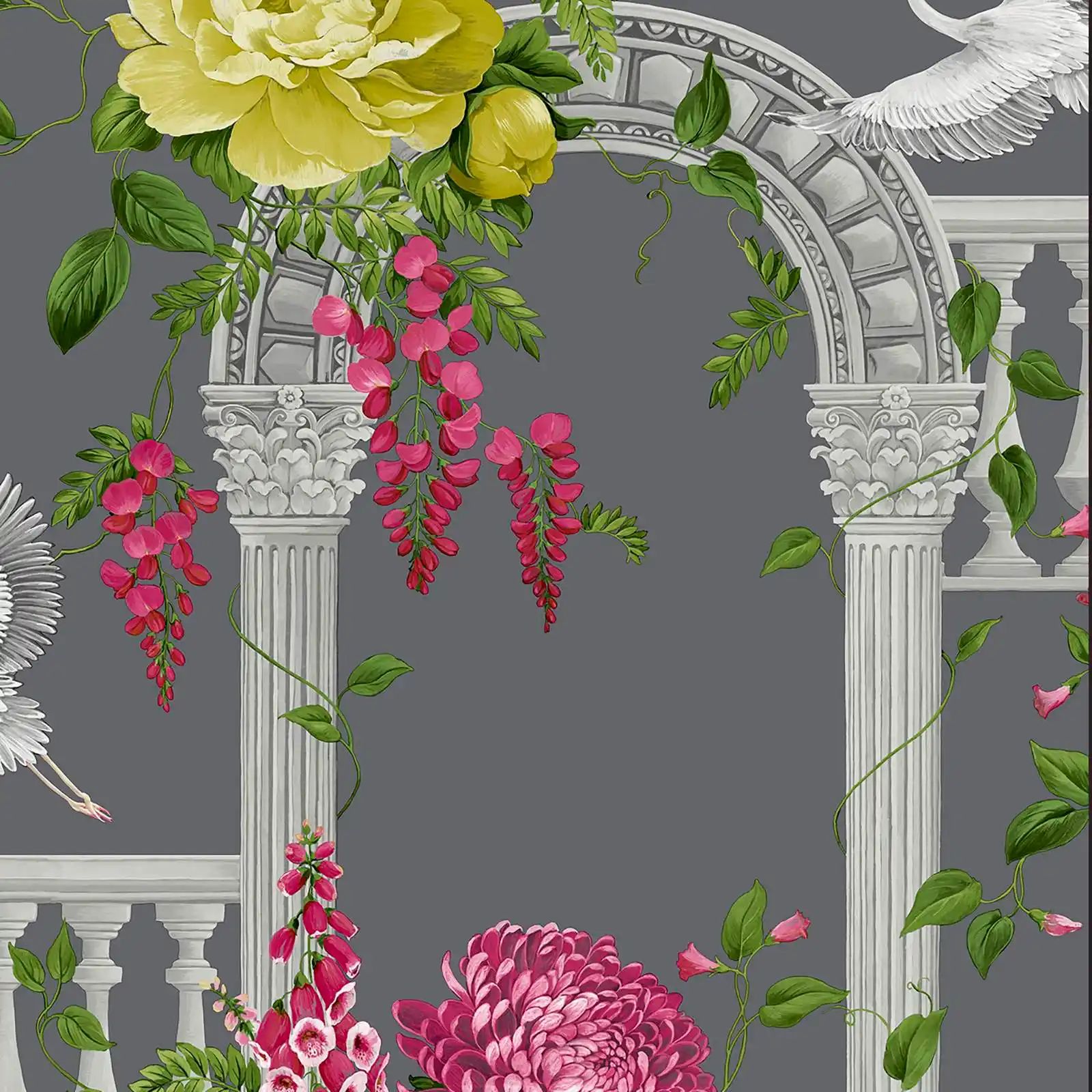 Corinthia Archway Charcoal Wallpaper 240