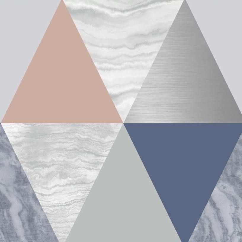 Harlequin Blue Geometric Wallpaper 111399