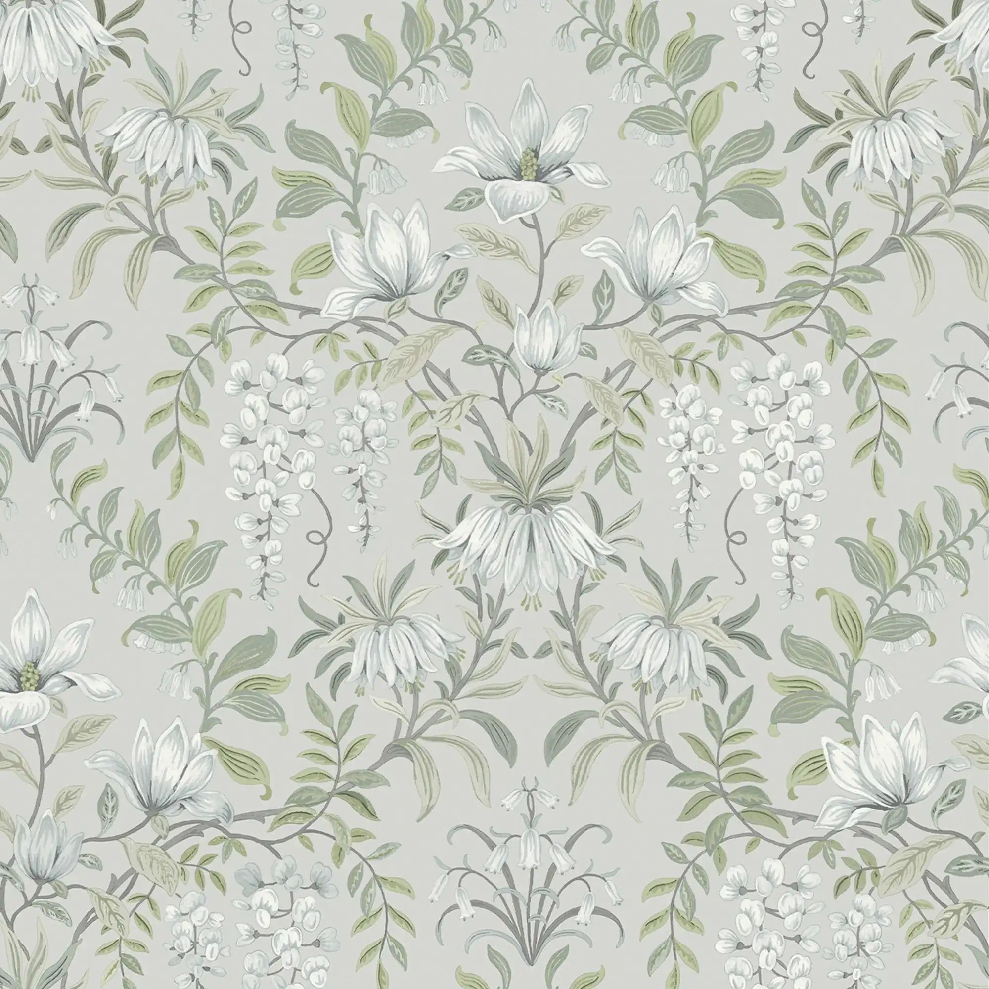 Parterre Vintage Floral Sage Laura Ashley Wallpaper 113406