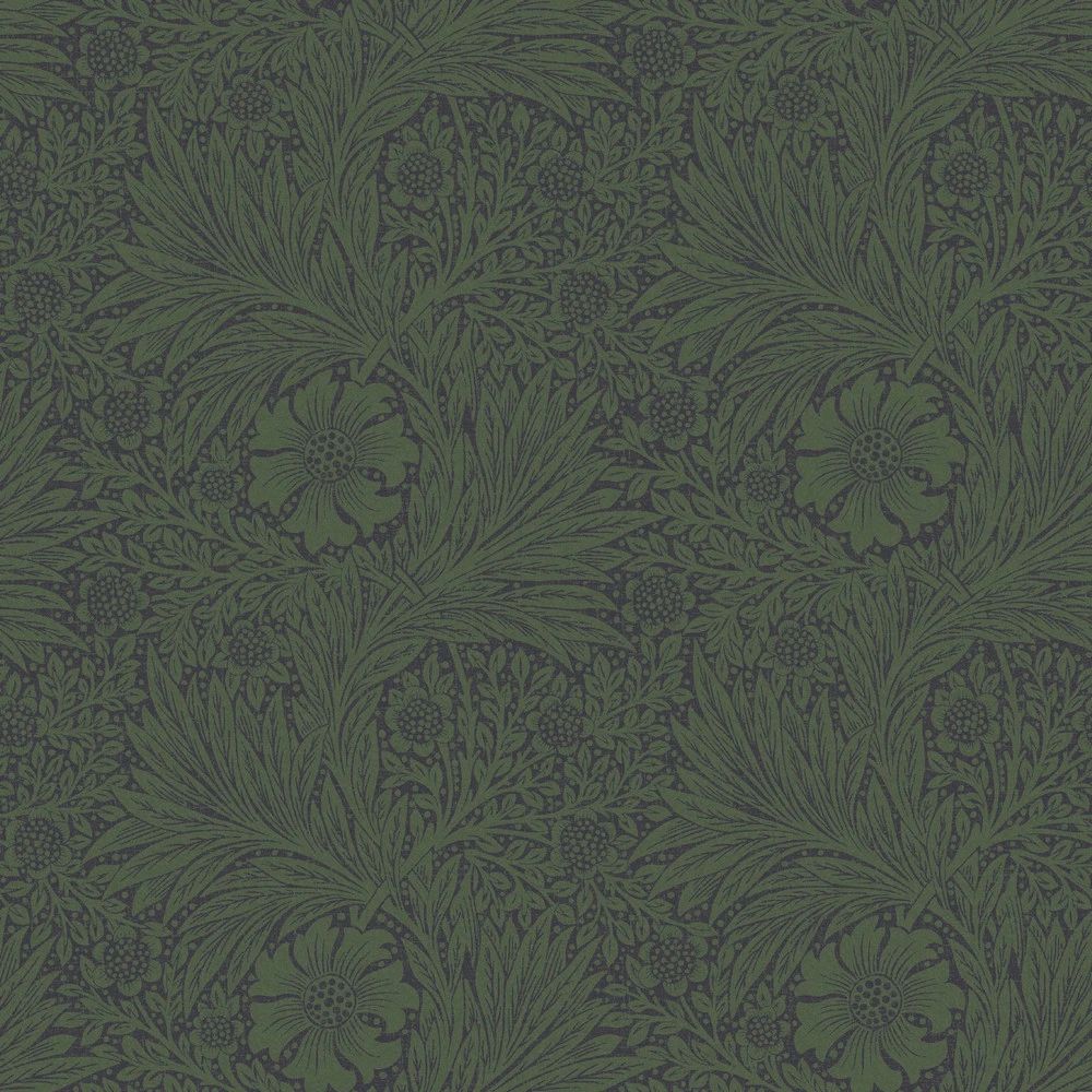 Marigold Fibrous Willow Leaves Green Wallpaper by William Morris 124255