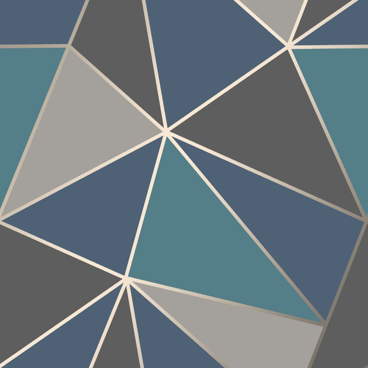 Apex Geometric Multicolour Blue & Grey Wallpaper FD42001