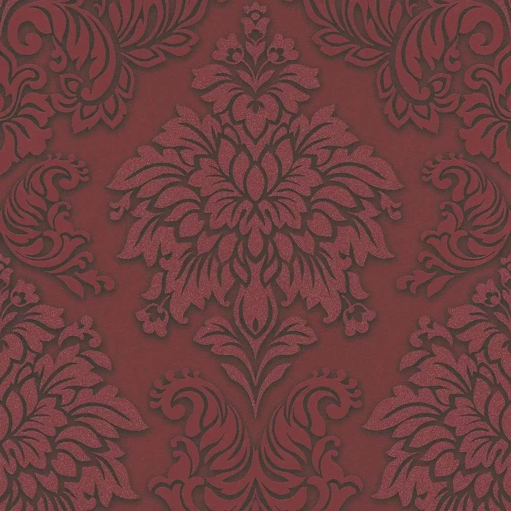 Lizzy London Rouge Red Damask Wallpaper 36898-3