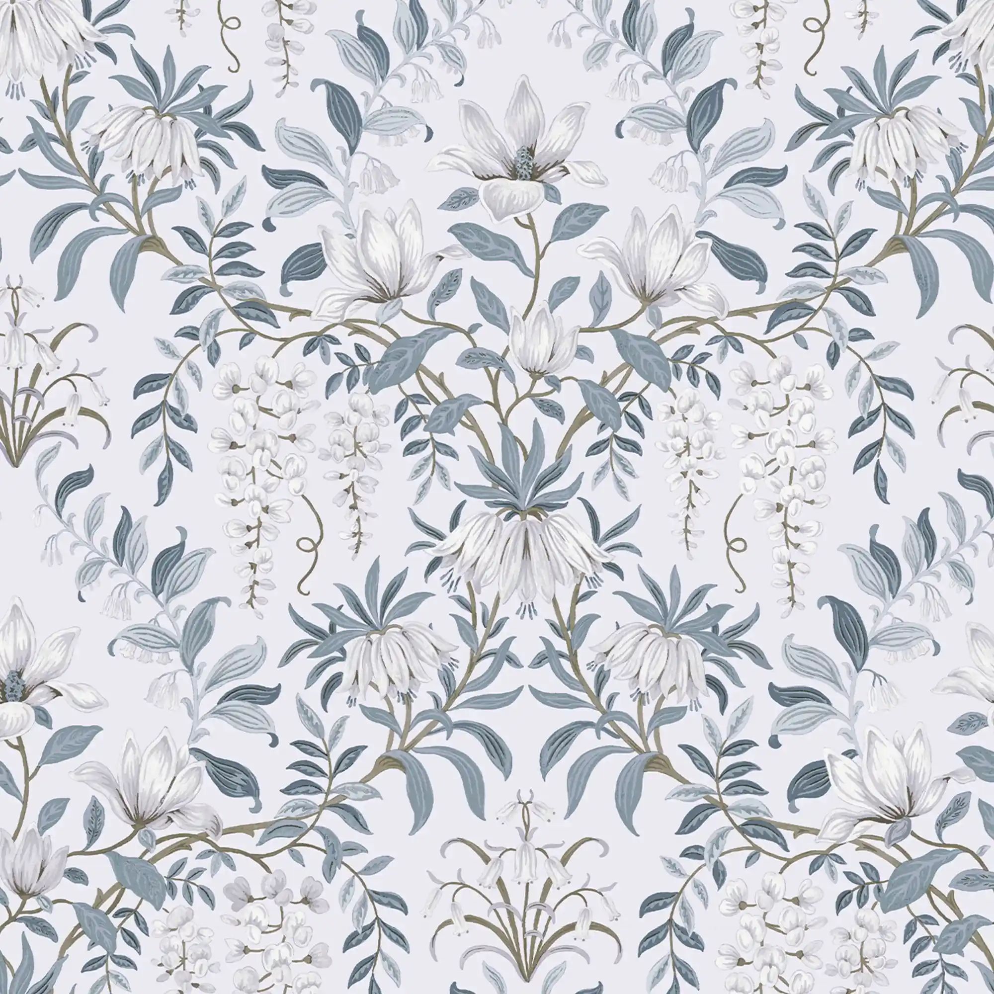Parterre Vintage Floral Off White & Seaspray Laura Ashley Wallpaper 113405 Parterre Vintage Floral Off White & Seaspray Laura Ashley Wallpaper 113405