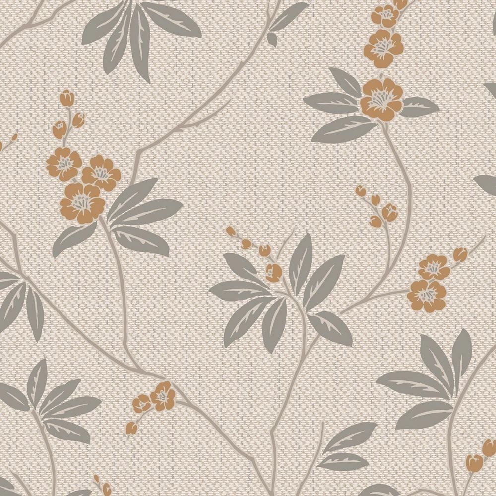 Amelie Blossom Trail Beige & Yellow Wallpaper 3021