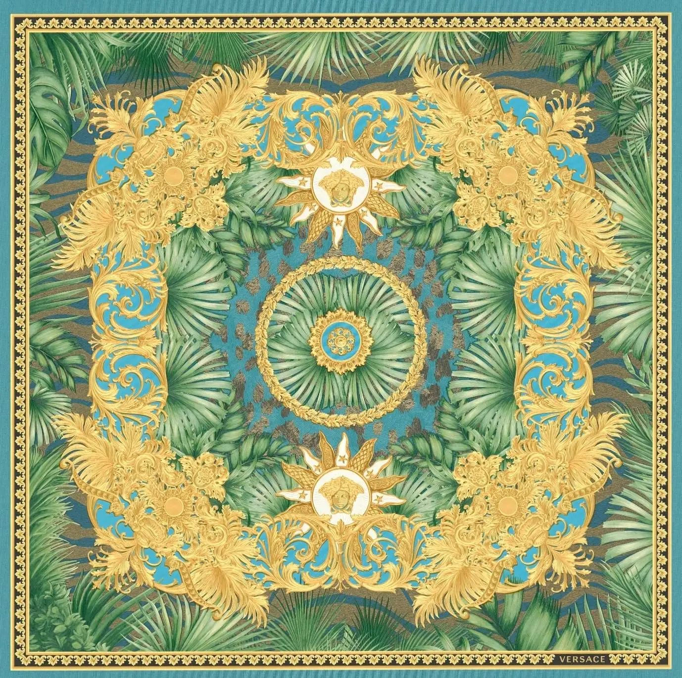 Giovanni Jungle Baroque Panel Luxury Vinyl Wallpaper 387032