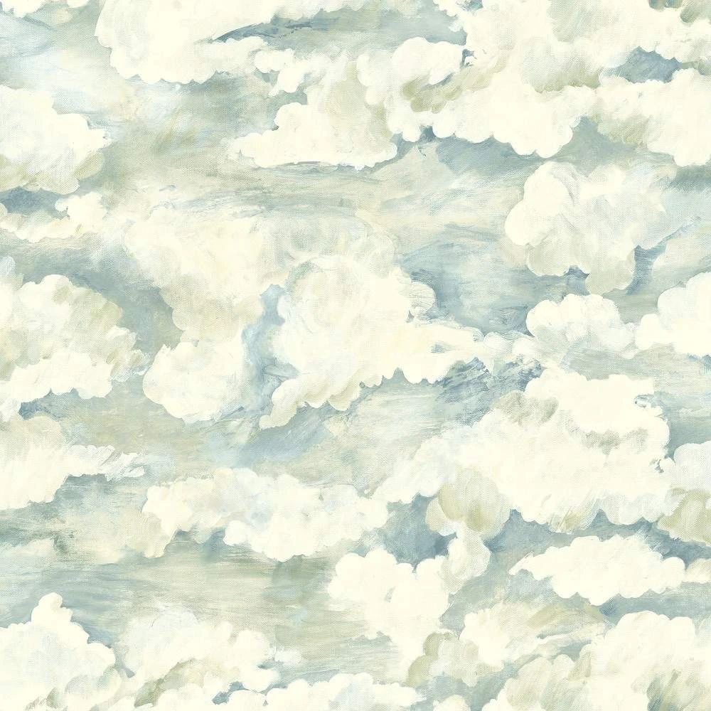 Cloudscape Abstract Clouds Soft Aqua Wallpaper 13711