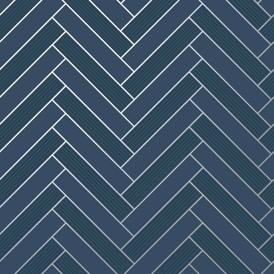 Cerros Tile Navy Kitchen & Bathroom Vinyl Wallpaper 89373