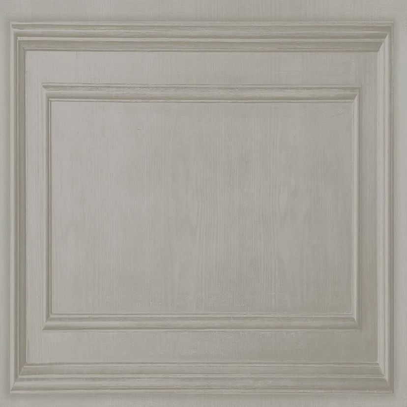 Fresco Wooden Panelling Neutral Wallpaper 112587