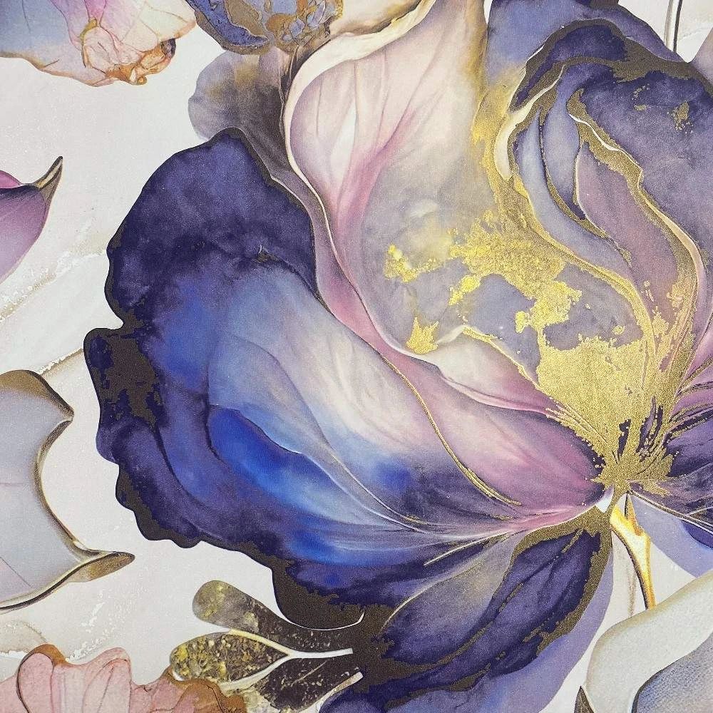 Elysian Floral Multicolour Metallic Gold Wallpaper 212501