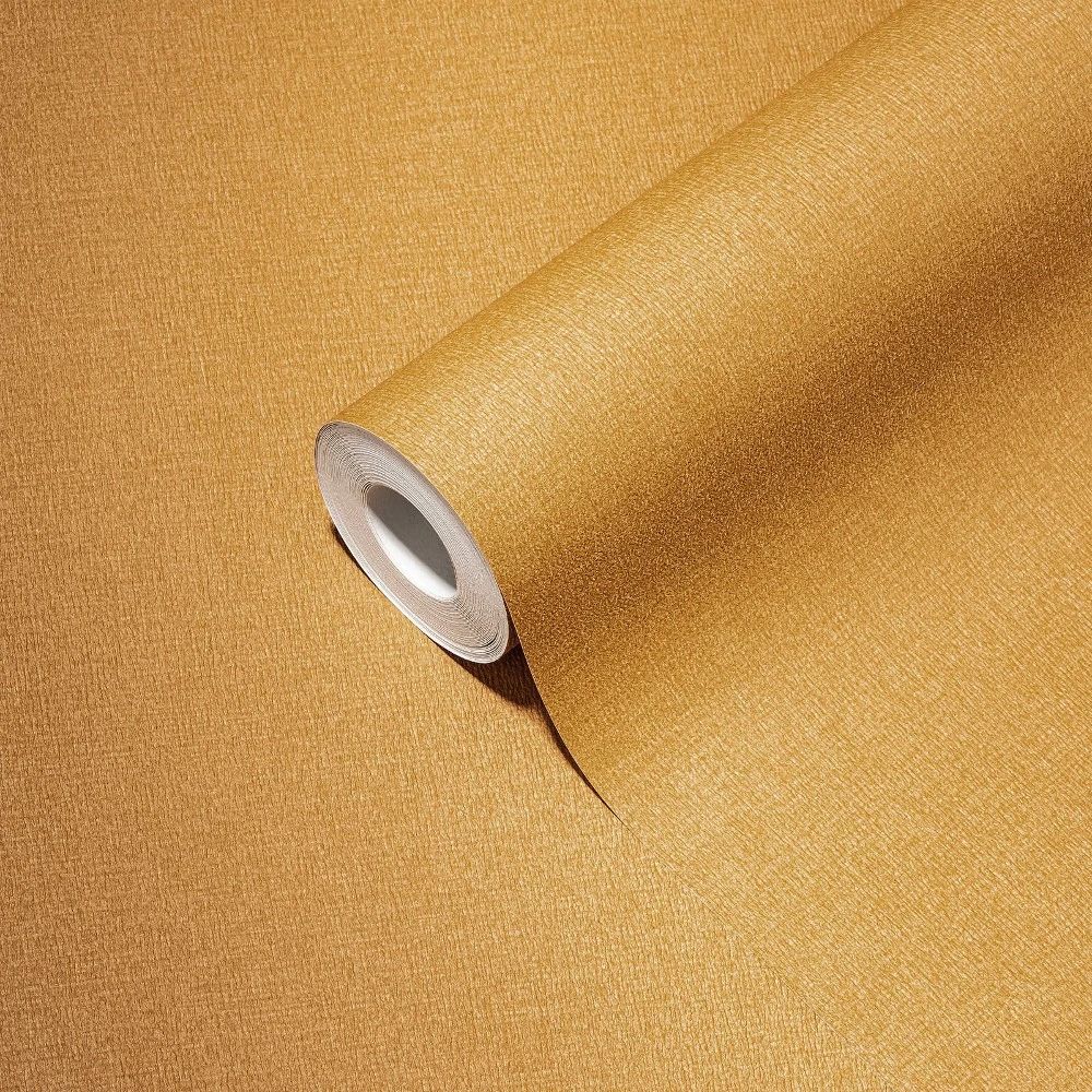 Stockholm Plain Textured Ochre Wallpaper 39266-5