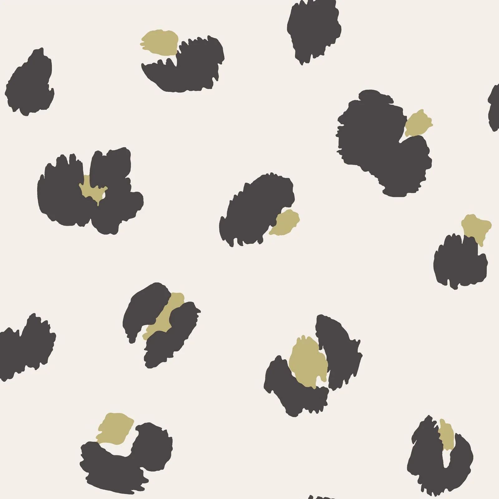 Large Leopard Spot Cream Conversational Children's Wallpaper 13032